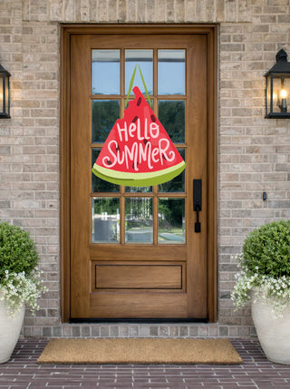 Hello Summer Watermelon Doorhanger