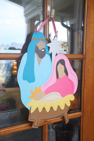 Mary & Joseph Door Hanger