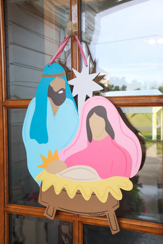 Mary & Joseph Door Hanger