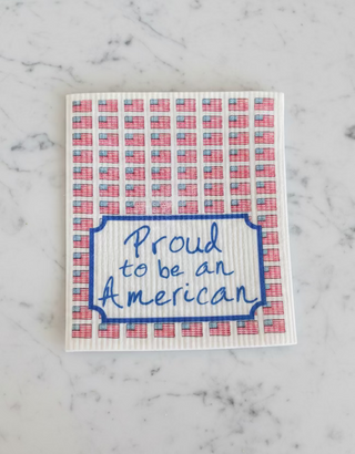 Proud to Be an American Swedish Cloth
