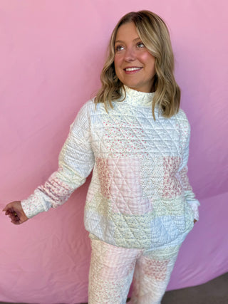 Printed Comfort Mock Neck