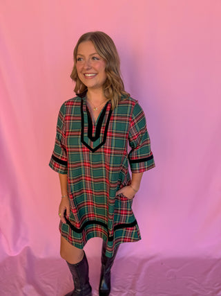 Tidings of Plaid Dress