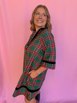 Tidings of Plaid Dress
