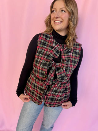 Holiday Plaid Vest