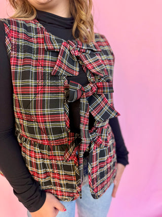 Holiday Plaid Vest