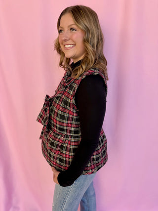 Holiday Plaid Vest