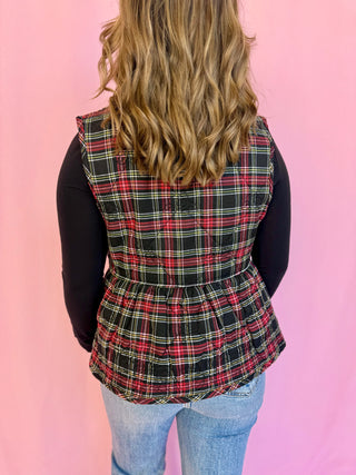Holiday Plaid Vest