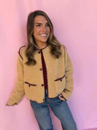 Sherpa Button Front Jacket