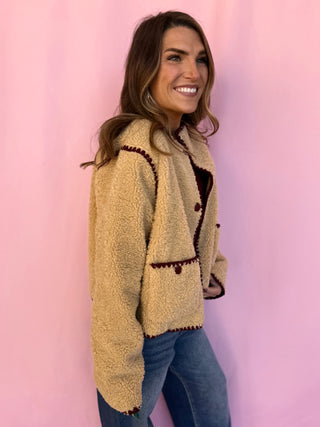Sherpa Button Front Jacket