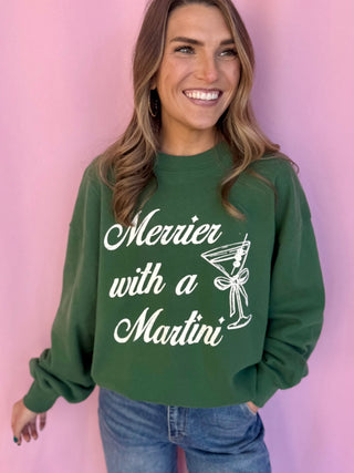 Merrier With A Martini Sweatshirt