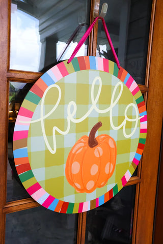 Hello Pumpkin Door Hanger