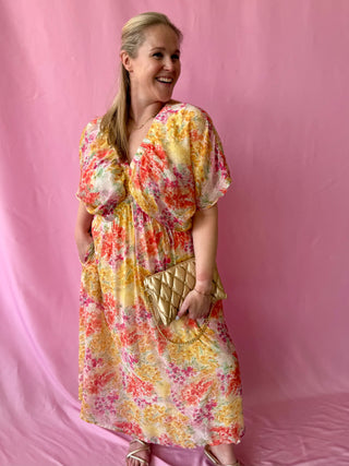 colorful floral maxi dress