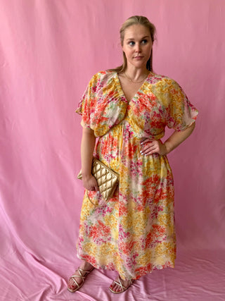 colorful floral maxi dress