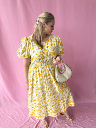 yellow floral maxi dress