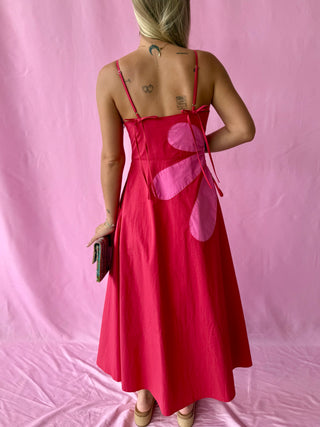 floral maxi dress with cut out 