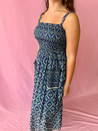 navy floral maxi dress 