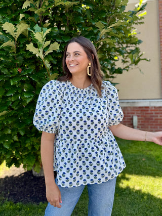 peplum floral blouse