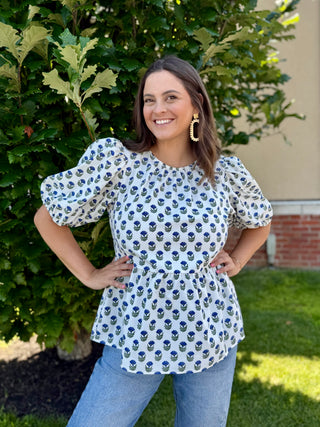 peplum floral blouse
