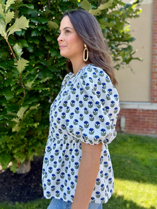 peplum floral blouse