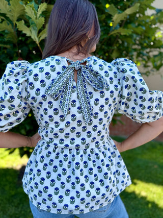 peplum floral blouse