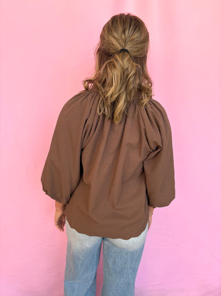 Scallop V-Neck Top