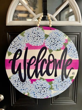 Hydrangea Welcome Door Hanger