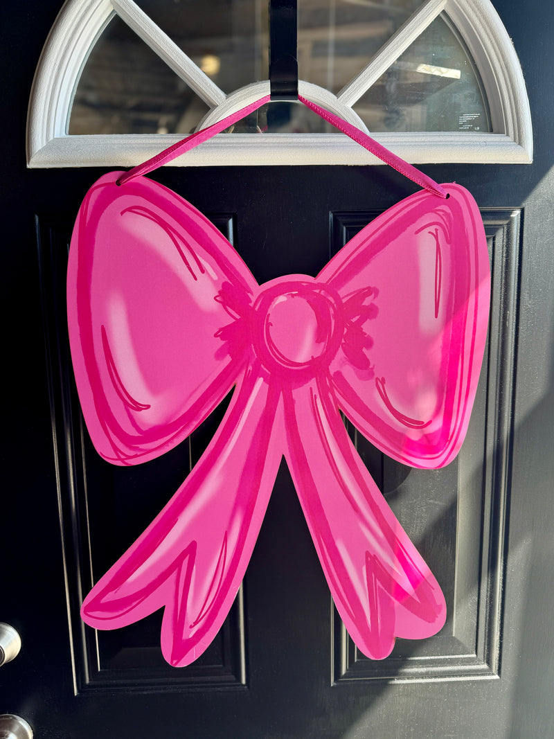 Pink Bow Door Hanger