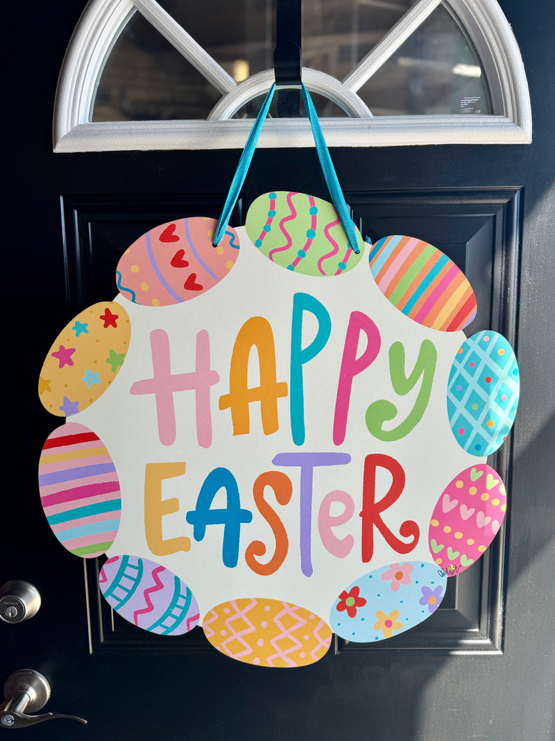 Happy Easter Wreath Door Hanger