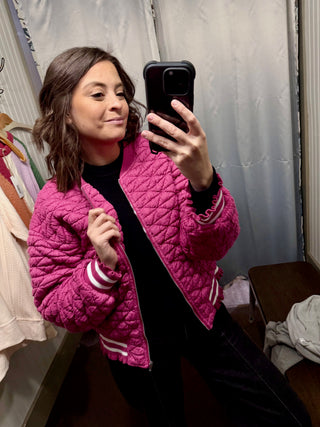 Poker Face Quilted Jacket