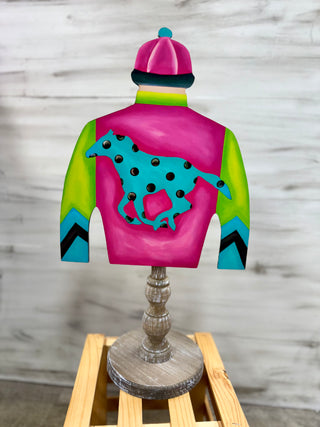 Polka Dot Horse Silk Topper