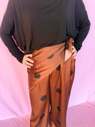 Polka Dot Wrap Pants