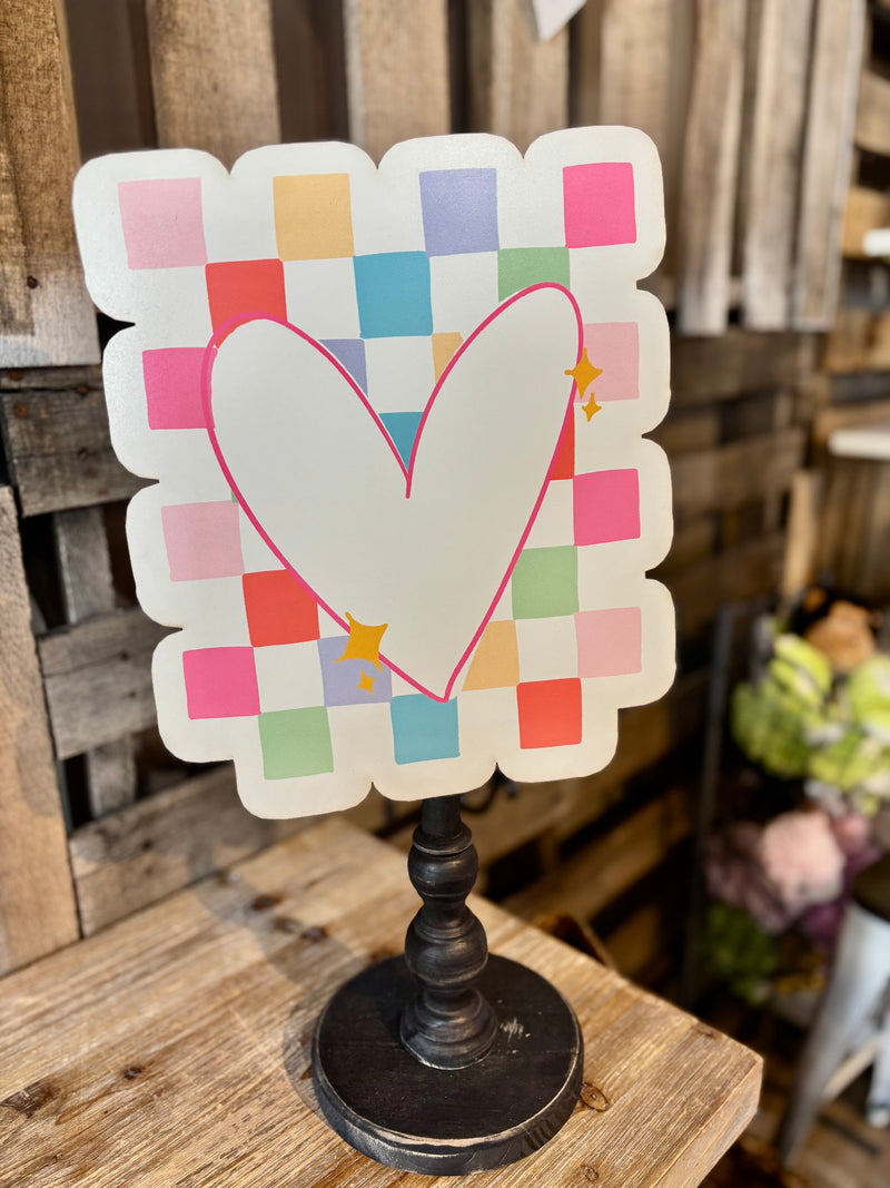 Heart Checkerboard Topper