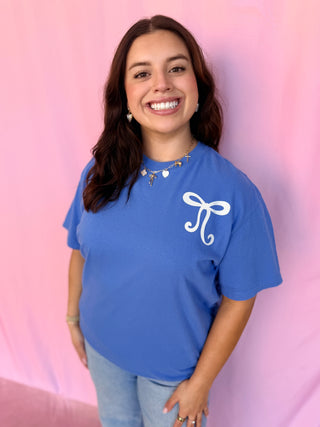 UK Blue Foam Finger Bow Tee
