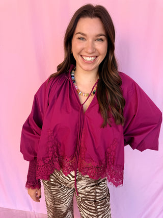 Voluminous Lace Blouse