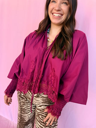 Voluminous Lace Blouse