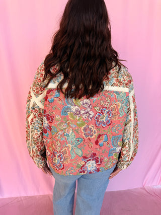 The Floral Quilted Zip-Up Jacket