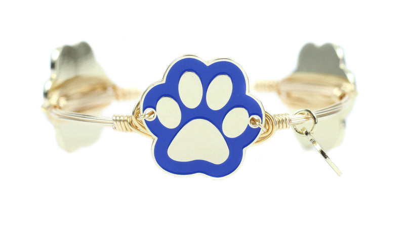 Bourbon & Boweties Blue Paw Print Bangle