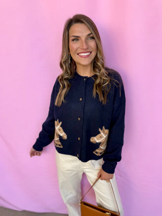 Horse Button Down Cardigan