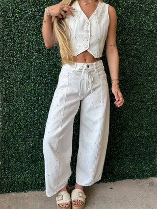Denim Jeans with Bows 