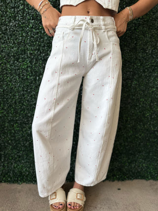 Denim Jeans with Bows 