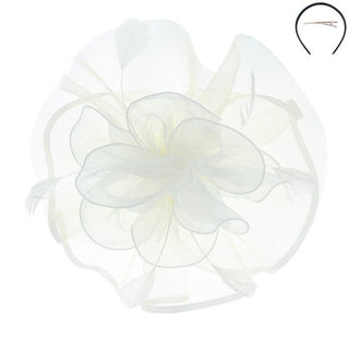 Ivory Satin Loop Fascinator