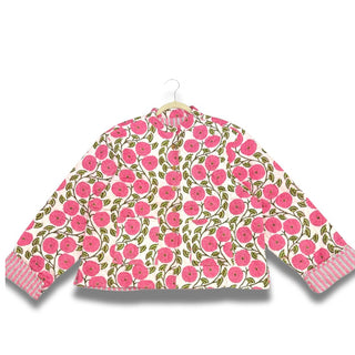 QUILTED JACKET - PINK FLORAL