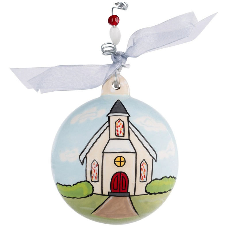 Just Married Church Ornament