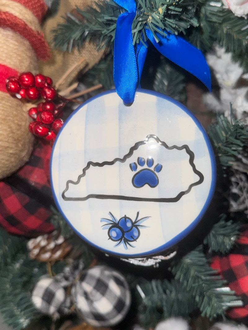 KY Paw Outline Flat Ornament