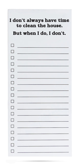 Time To Clean List Pad