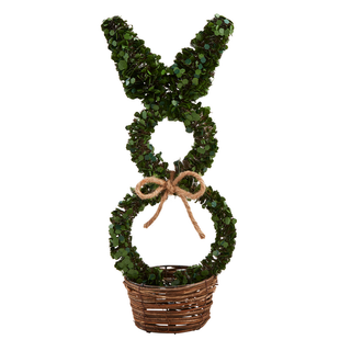 Large Boxwood Bunny Sitter