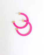 Large Hot Pink Acrylic Hoop