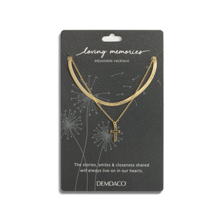 Layered Cross Gold Necklace