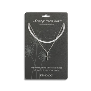 Layered Cross Silver Necklace