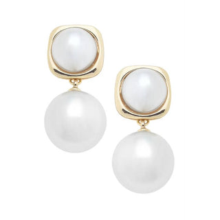 Lillian Pearl Cabochon Errings
